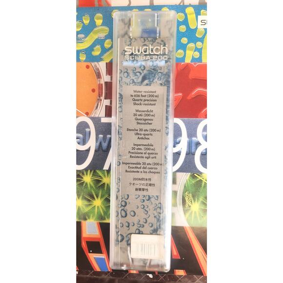 Swatch watch OVER THE WAVE SDN105 1993 Scuba New Old Stock - Picture 8 of 8